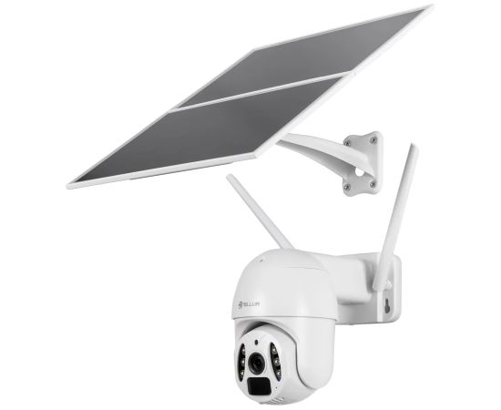 Tellur Smart WiFi Solar Camera P&T 3MP, 2K UltraHD, PIR, 20W solar panel, white