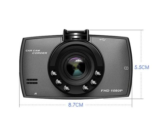 RoGer VR Auto videoreģistrātors Full HD / microSD / LCD 2.7'' + Turētājs