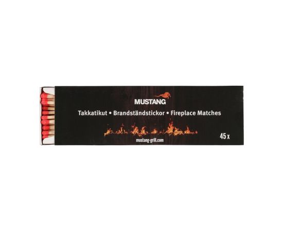 (Ir veikalā) Mustang Fireplace matches 20 cm 45 pcs display