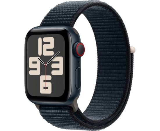 Apple Watch SE (2023), Smartwatch (dark blue/dark blue, 40 mm, Sport Loop, Aluminum, Cellular)