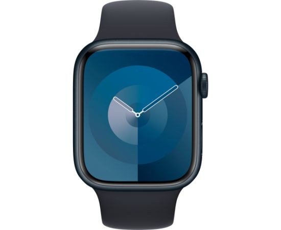 Apple Watch Series 9, Smartwatch (dark blue/dark blue, aluminum, 45 mm, sports band)