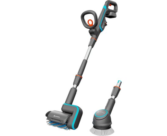 GARDENA cordless multi-cleaner AquaBrush Universal 18V P4A, hard floor cleaner (grey/turquoise, Li-Ion battery 2.5Ah P4A, POWER FOR ALL ALLIANCE)