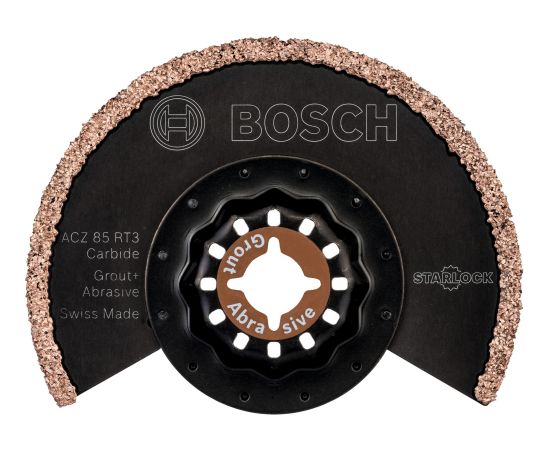 Bosch segment saw blade ACZ 85 RT3 Grout + Abrasive, 85mm (10 pieces, Carbide-RIFF)