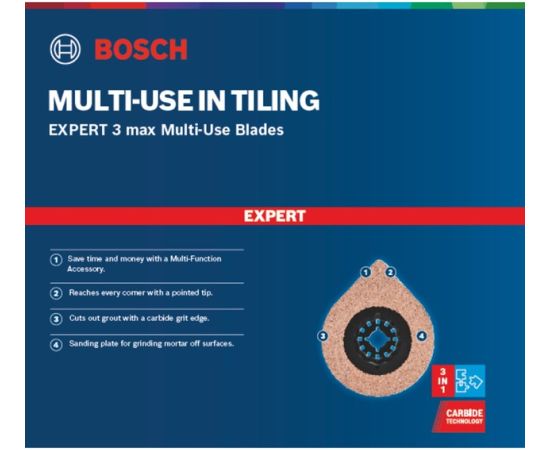 Bosch mortar remover Expert AVZ 70 RT4 Grout + Abrasive, 70mm, saw blade (10 pieces, carbide-RIFF, cutting width 2.5mm)