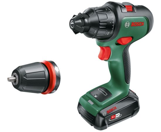 Bosch cordless impact drill AdvancedImpact 18 (green/black, 2x Li-ion battery 1.5Ah, case, POWER FOR ALL ALLIANCE)