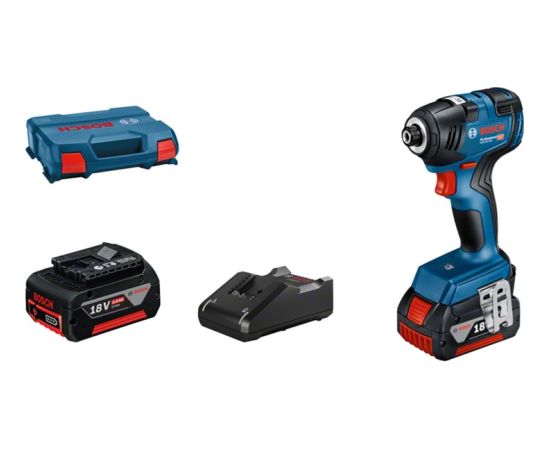 Bosch cordless impact wrench GDR 18V-200 Professional, 18Volt (blue/black, 2x Li-ion battery 4.0Ah, L-case)