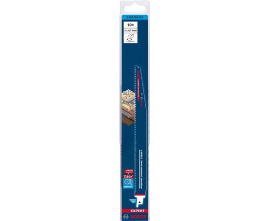 Bosch Expert reciprocating saw blade 'Wood with Metal Demolition' S 1267 XHM, 10 pieces (length 300mm)