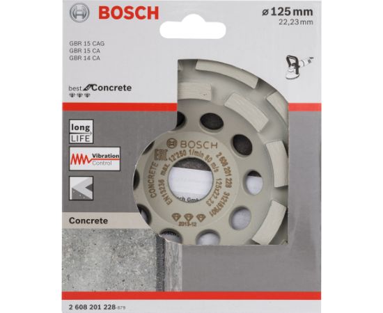 Bosch diamond cup wheel Best for Concrete, 125mm, grinding wheel (bore 22.23mm, for concrete and angle grinders)