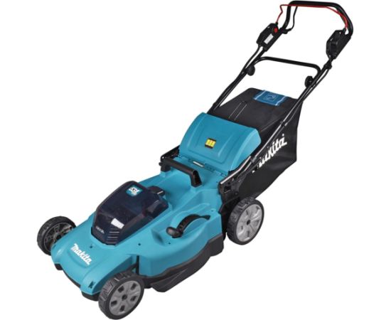 Makita cordless lawn mower DLM539PT2, 36 volts (2x18 volts) (blue/black, 2x Li-ion batteries 5.0 Ah, with wheel drive)