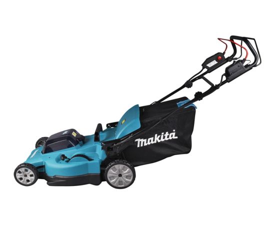 Makita cordless lawn mower DLM539PT2, 36 volts (2x18 volts) (blue/black, 2x Li-ion batteries 5.0 Ah, with wheel drive)