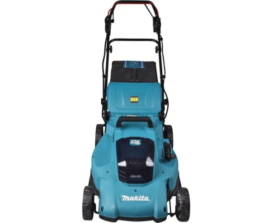 Makita cordless lawn mower DLM539PT2, 36 volts (2x18 volts) (blue/black, 2x Li-ion batteries 5.0 Ah, with wheel drive)