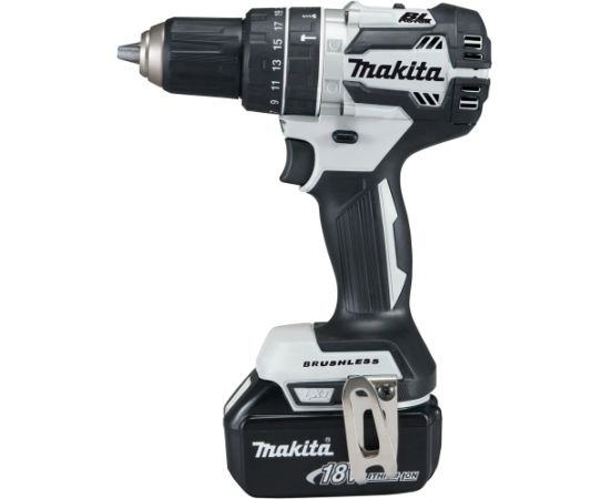 Makita cordless impact drill DHP484RGJW, 18 volts (white/black, 2x Li-ion batteries 6.0Ah, MAKPAC size 2)