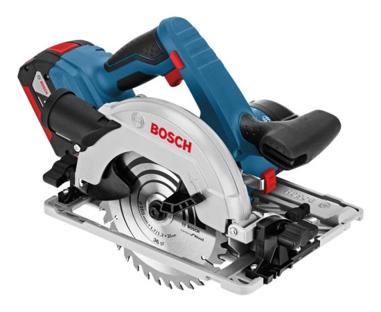 Bosch Cordless Circular Saw GKS 18V-57 G Professional, 18V (blue/black, 2x Li-Ion battery 5.0Ah, L-BOXX, guide rail)