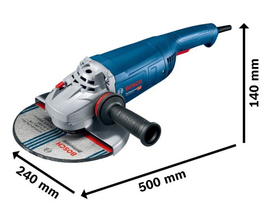 Bosch angle grinder GWS 22-230 J Professional (blue, 2,200 watts, incl. Diamond cutting disc)
