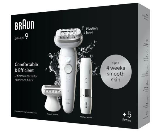 BRAUN Silk SES9-341 epilators + miniskuveklis sejai