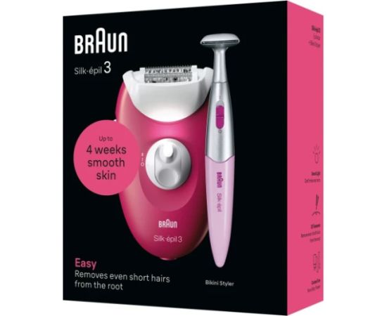 BRAUN SE3-202 Silk 3 epilators ar bikini trimmeri