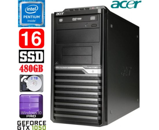Acer Veriton M4610G MT G630 16GB 480SSD+2TB GTX1050 2GB DVD WIN10Pro