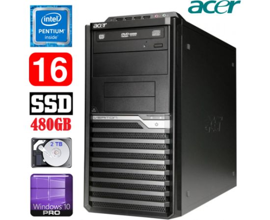 Acer Veriton M4610G MT G630 16GB 480GB+2TB DVD WIN10Pro