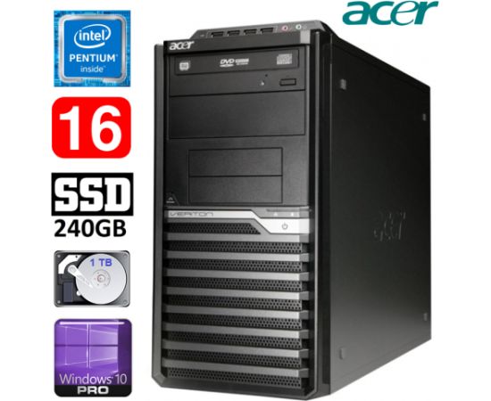 Acer Veriton M4610G MT G630 16GB 240GB+1TB DVD WIN10Pro