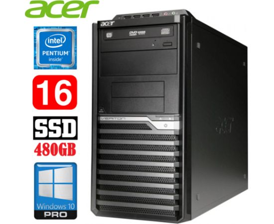 Acer Veriton M4610G MT G630 16GB 480SSD DVD WIN10Pro