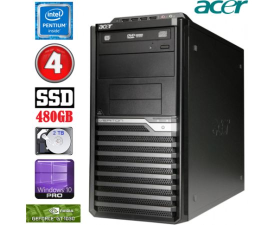 Acer Veriton M4610G MT G630 4GB 480SSD+2TB GT1030 2GB DVD WIN10Pro