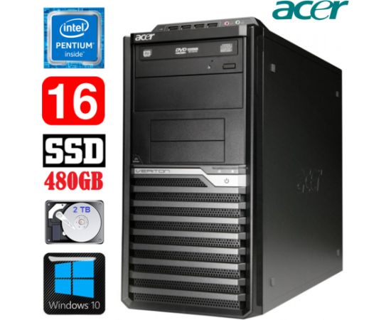 Acer Veriton M4610G MT G630 16GB 480GB+2TB DVD WIN10