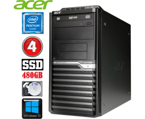 Acer Veriton M4610G MT G630 4GB 480GB+2TB DVD WIN10