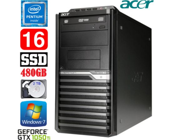 Acer Veriton M4610G MT G630 16GB 480SSD+2TB GTX1050Ti 4GB DVD WIN7Pro