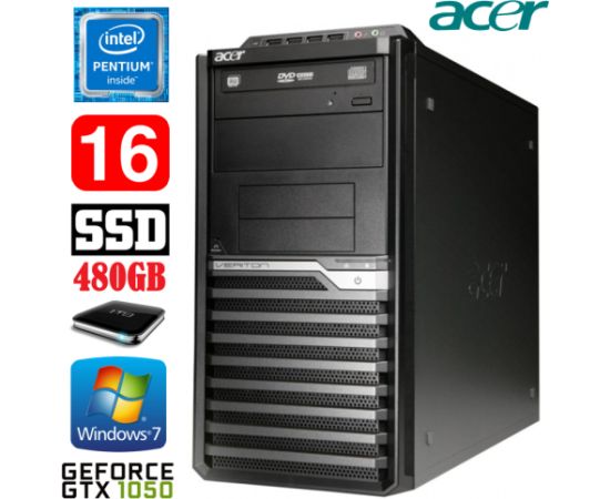 Acer Veriton M4610G MT G630 16GB 480SSD+1TB GTX1050 2GB DVD WIN7Pro