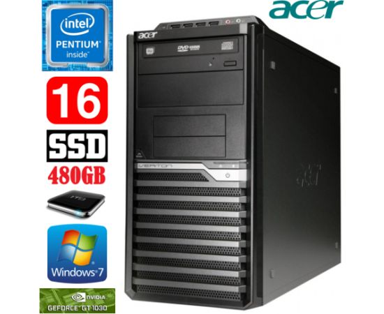 Acer Veriton M4610G MT G630 16GB 480SSD+1TB GT1030 2GB DVD WIN7Pro