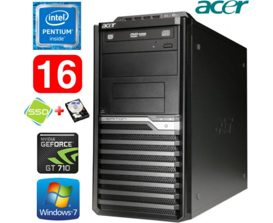 Acer Veriton M4610G MT G630 16GB 120SSD+500GB GT710 2GB DVD WIN7Pro