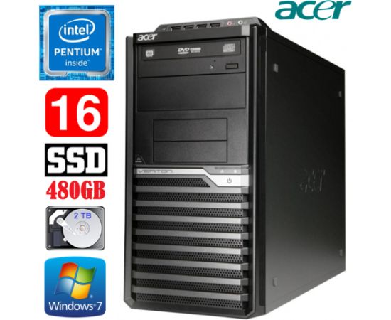 Acer Veriton M4610G MT G630 16GB 480GB+2TB DVD WIN7Pro