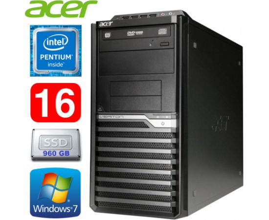 Acer Veriton M4610G MT G630 16GB 960SSD DVD WIN7Pro