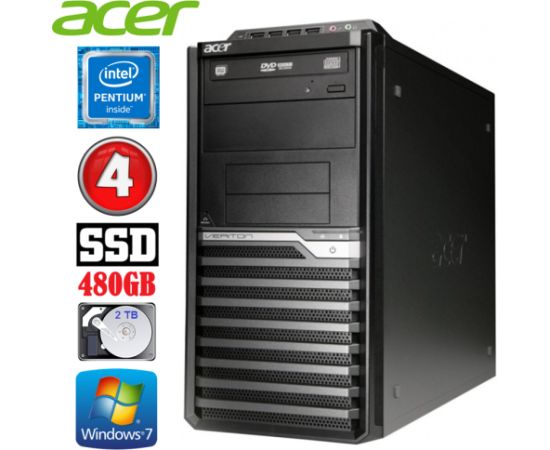 Acer Veriton M4610G MT G630 4GB 480GB+2TB DVD WIN7Pro