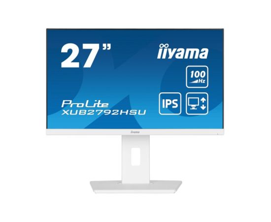 iiyama ProLite XUB2792HSU-W6, LED monitor - 27 - white (matt), FullHD, IPS, AMD Free-Sync, 100Hz panel
