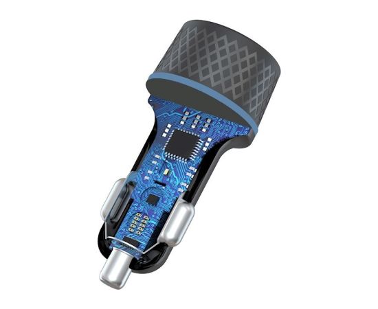 Devia Extreme PD QC USB-C Автомобильное Зарядное Устройство 52.5W + USB-C - Lightning кабель