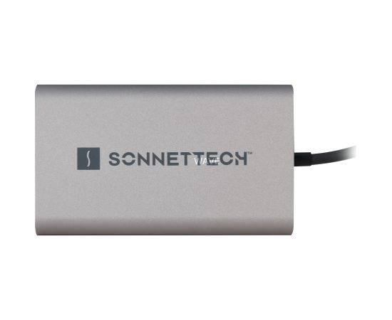 Sonnet Adapter Thunderbolt 3 > Dual DisplayPort (grey/black, 30cm)