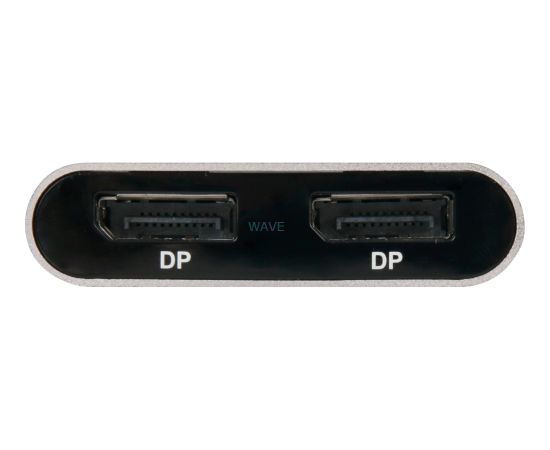 Sonnet Adapter Thunderbolt 3 > Dual DisplayPort (grey/black, 30cm)