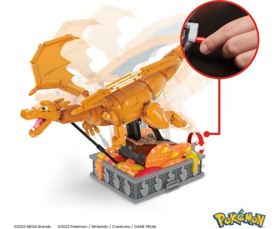 Mega Creative Mattel MEGA Pokémon Motion Charizard movable building set, construction toy