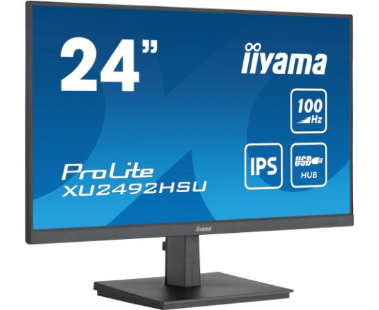 Iiyama XU2492HSU-B6 - 24 - LED monitor - black (matt), FullHD, AMD Free-Sync, IPS