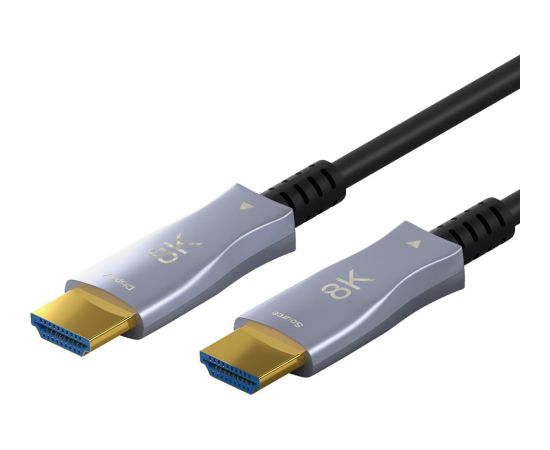 HDMI-HDMI kabelis 20 m (HDMI 2.1) optiskais hibrīds 8K @ 60 Hz/ 4K @ 120 Hz Goobay