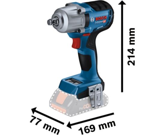 Bosch Cordless Impact Wrench GDS 18V-450 HC Professional solo, 18V (blue/black, Bluetooth module, without battery and charger, in L-BOXX)