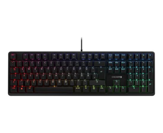 DE layout - CHERRY G80-3000N RGB, Keyboard (black, CHERRY MX Silent Red)