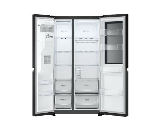 LG InstaView GSGV80EPLL side-by-side refrigerator Freestanding 635 L E Black