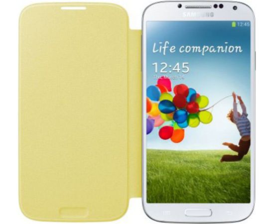 Samsung Flip EF-FI950BYEGWW Oriģināls grāmatveida maks Samsung Galaxy I9500 S4 dzeltens