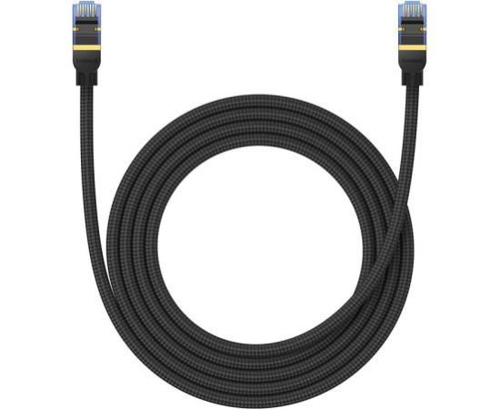 Braided network cable cat.7 Baseus Ethernet RJ45, 10Gbps, 2m (black)