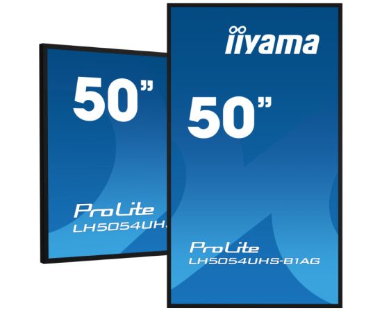 Iiyama 55" 4K UHD Professional Digital Signage 24/7 display featuring Android OS, FailOver and Intel® SDM slot / LH5554UHS-B1AG