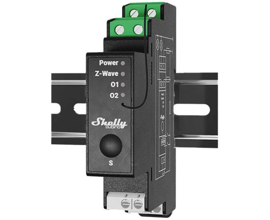 2-channel DIN rail relay with energy measurement Shelly Qubino Pro 2PM