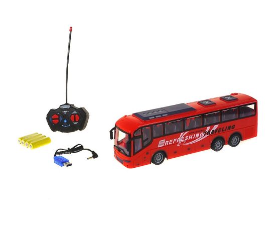 Adar Радиоуправляемый автобус (4 функции, свет) аккум. USB зарядка  32 cm 563407