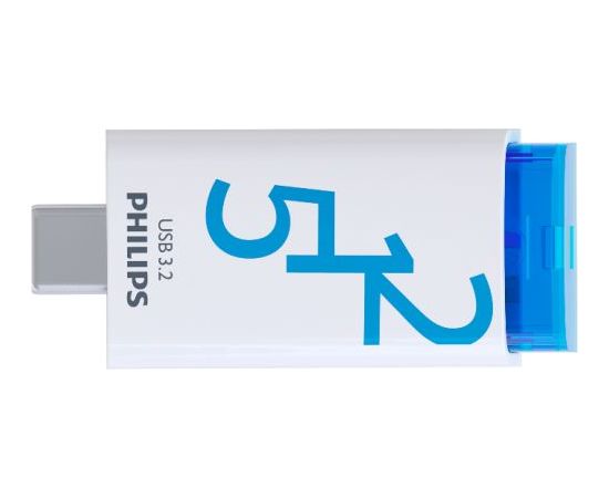 PHILIPS USB-C 3.2 Gen 1 Flash Drive Click Ocean Blue 512GB